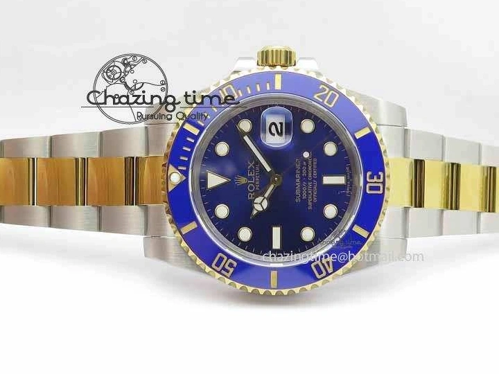 MiroTime 0410 Functional Submariner 116613 LB JF 1:1 Best Edition Blue Dial On SS YG Bracelet SH 3724